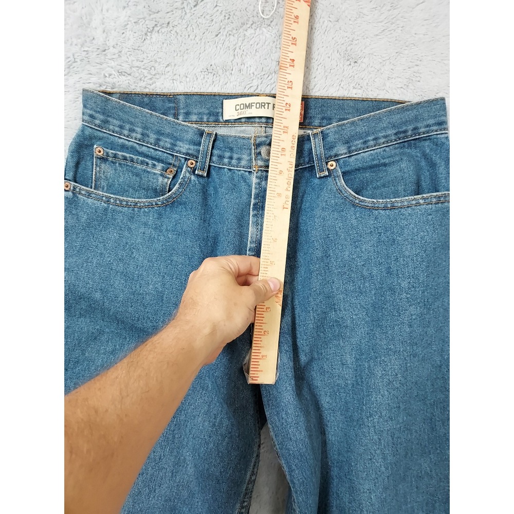 Vintage Levis 560 Jeans Mens 33x30 Y2K Comfort Fit Loose Baggy Denim Blue Skater - Picture 8 of 11